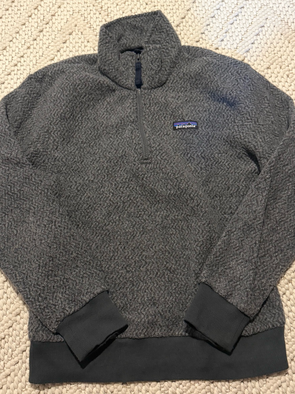 Patagonia Recycled Gray Half-Zip Pullover Sweater MXS WS